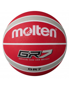 Molten BGR-WRS White Red Silver Basketball BGR7-WRS BGR6-WRS BGR5-WRS Main Front Image