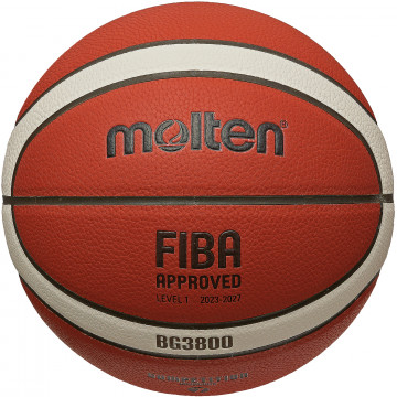 FIBA Approved BG3800 Basketball 12 Panel Composite Leather (All Sizes) - SIZE 7