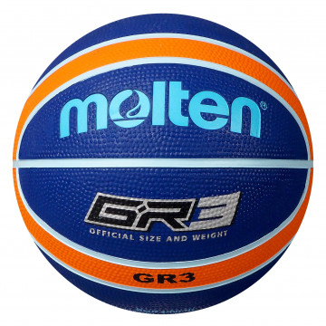 GR Series - Rubber Basketball (Blue/Orange) - SIZE 3